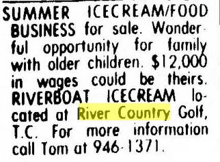 River Country Golf - Mar 24 1989 Food Business For Sale